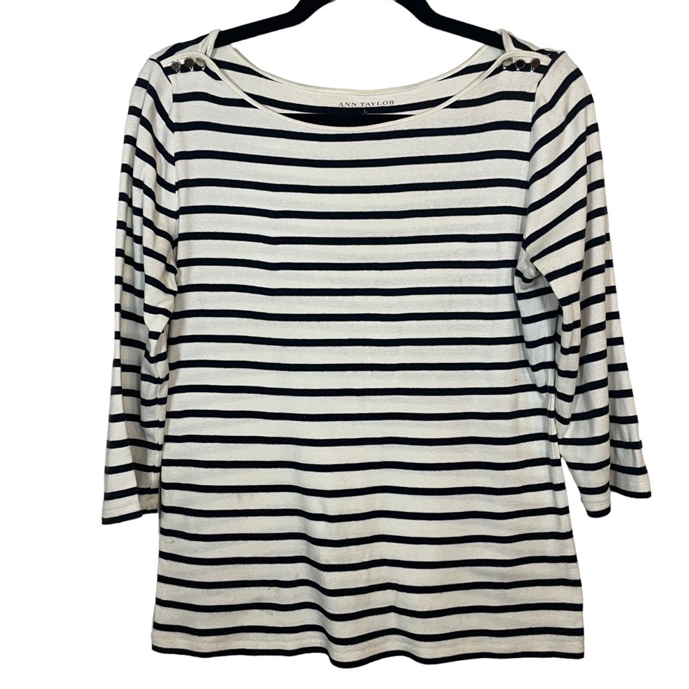 Ann Taylor Boat Neck Top Size Large